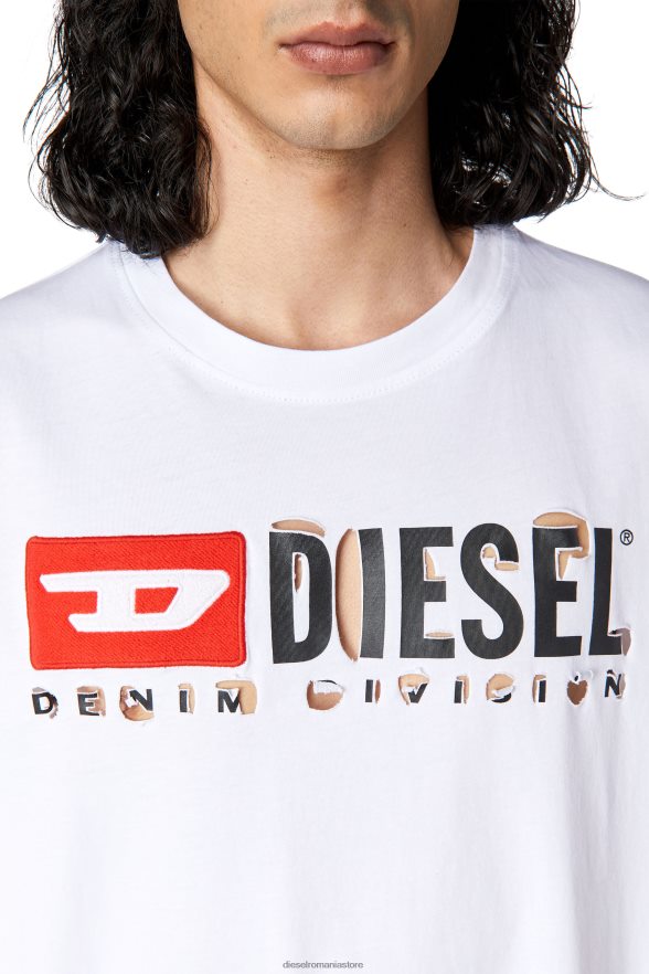 ro Diesel bărbați t-tocmai-distrus alb JHV428284 îmbrăcăminte